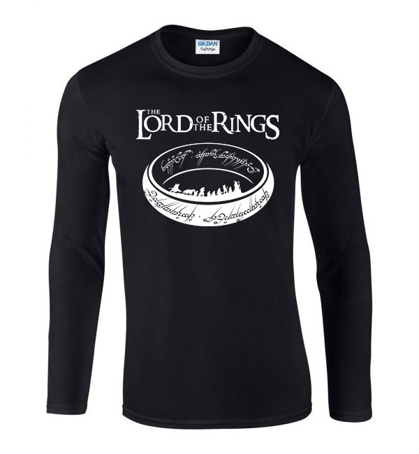 the lord of the rings a gyűrűk ura Fekete Férfi Hosszú Ujjú Póló
