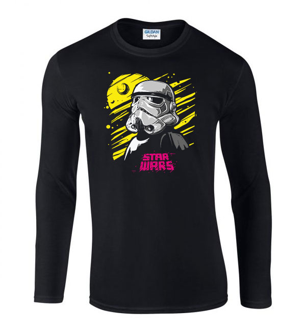 star wars storm trooper Fekete Férfi Hosszú Ujjú Póló