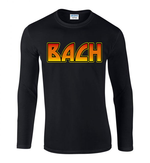 sebastian bach Fekete Férfi Hosszú Ujjú Póló