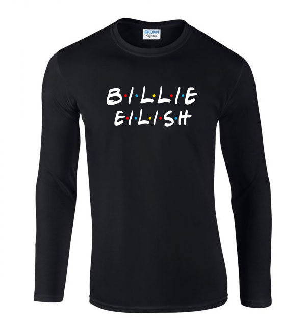billie eilish Fekete Férfi Hosszú Ujjú Póló
