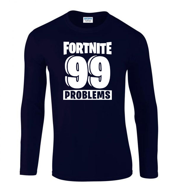 fortnite gamer Sötétkék Férfi Hosszú Ujjú Póló