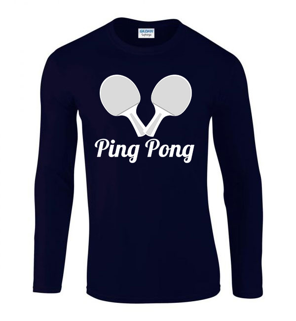 ping pong Sötétkék Férfi Hosszú Ujjú Póló