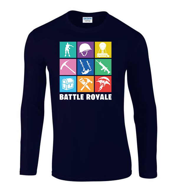 fortnite emote Sötétkék Férfi Hosszú Ujjú Póló