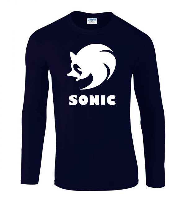 sonic Sötétkék Férfi Hosszú Ujjú Póló
