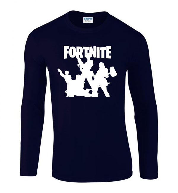 fortnite squad Sötétkék Férfi Hosszú Ujjú Póló