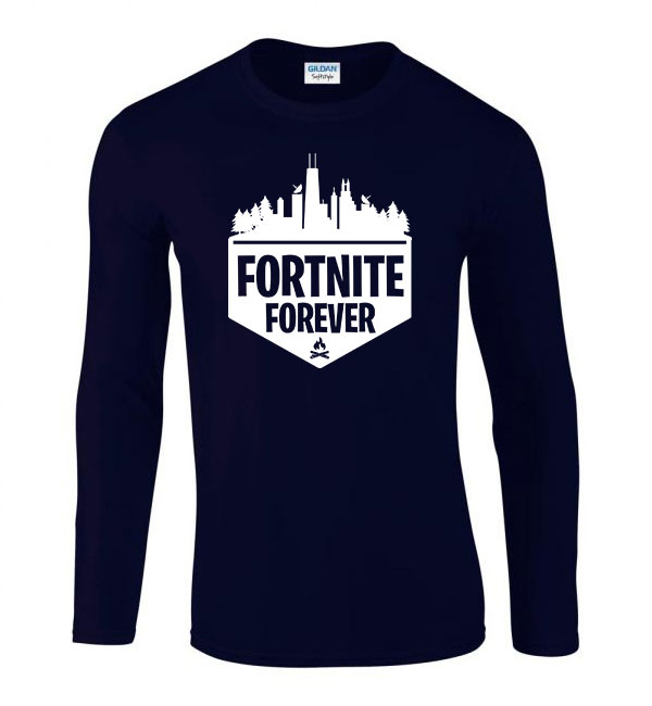 fortnite forever Sötétkék Férfi Hosszú Ujjú Póló