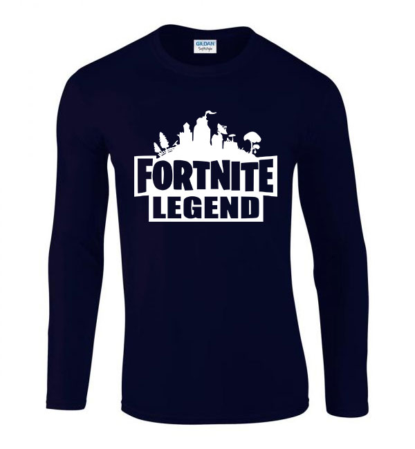 fortnite legend Sötétkék Férfi Hosszú Ujjú Póló