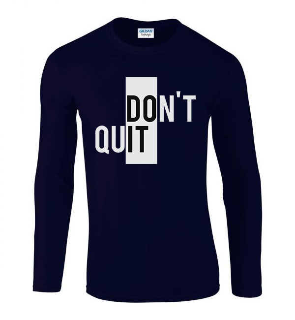 Do It Dont Quit Sötétkék Férfi Hosszú Ujjú Póló