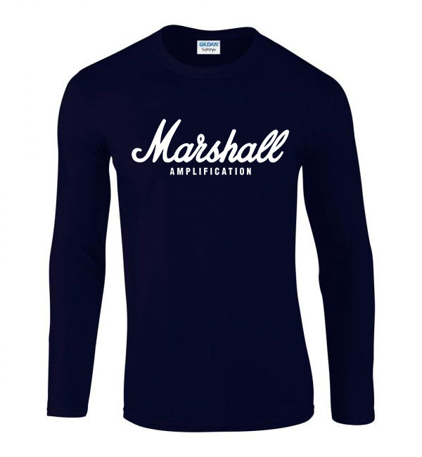 marshall amplification Sötétkék Férfi Hosszú Ujjú Póló