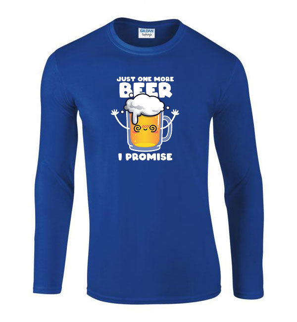 sör alkohol humor Kék Férfi Hosszú Ujjú Póló