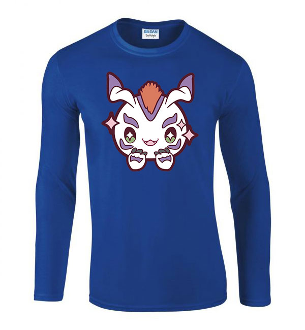 digimon gomamon Kék Férfi Hosszú Ujjú Póló