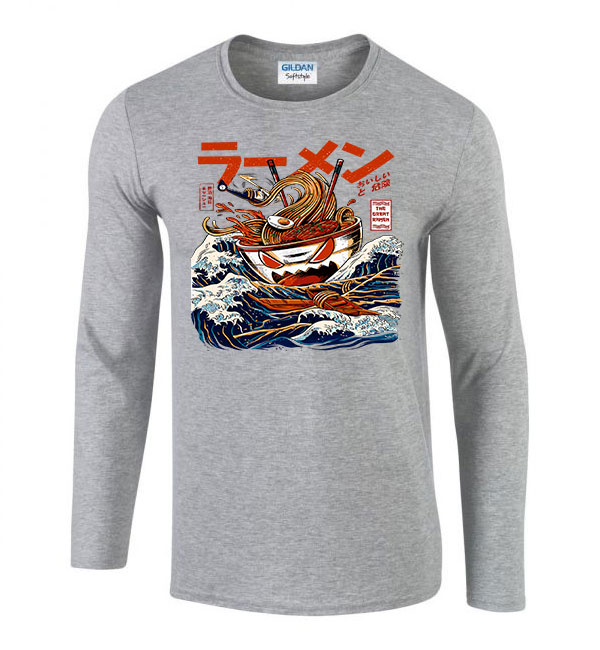 japán ramen Sportszürke Férfi Hosszú Ujjú Póló