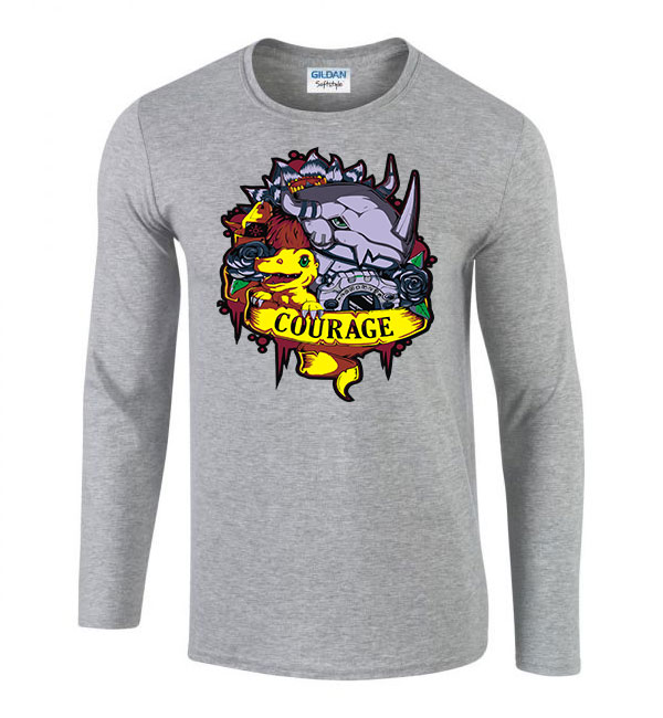 digimon agumon Sportszürke Férfi Hosszú Ujjú Póló