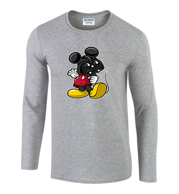 mickey egért darth Sportszürke Férfi Hosszú Ujjú Póló