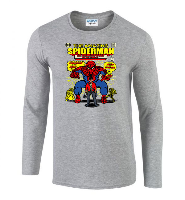 Amazing Spider Man pókember Sportszürke Férfi Hosszú Ujjú Póló