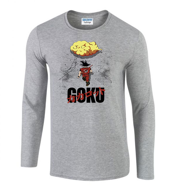dragon ball son goku Sportszürke Férfi Hosszú Ujjú Póló