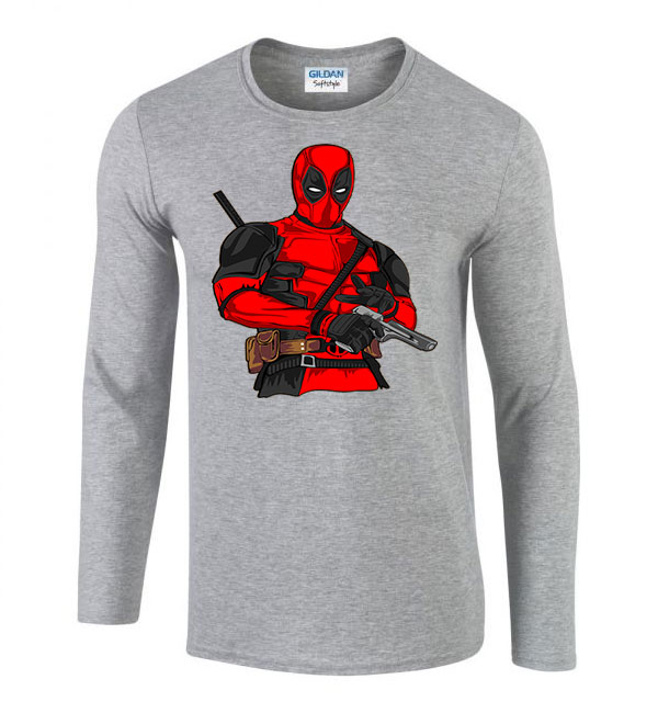 deadpool Sportszürke Férfi Hosszú Ujjú Póló