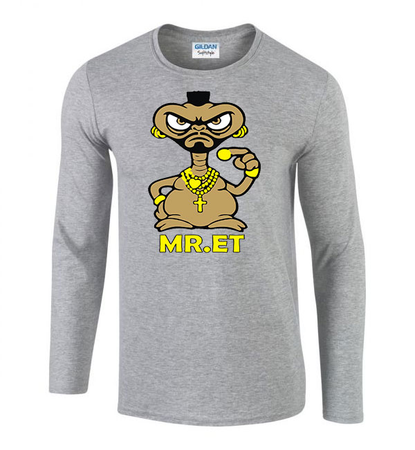 mr. ET mr T Sportszürke Férfi Hosszú Ujjú Póló