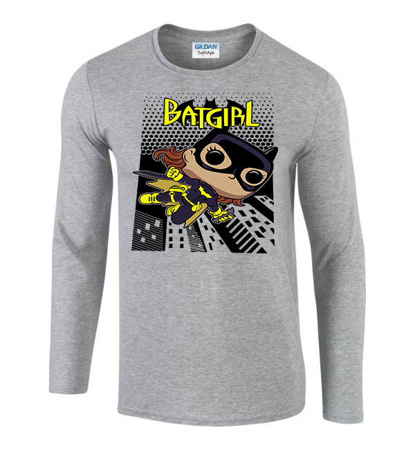 Batgirl Sportszürke Férfi Hosszú Ujjú Póló