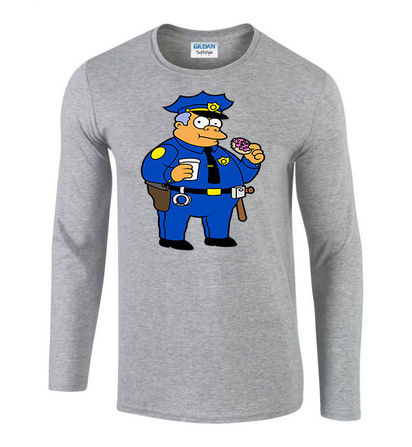 simpson család wiggum rendőr Sportszürke Férfi Hosszú Ujjú Póló