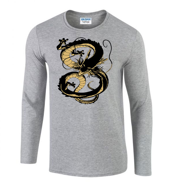 dragon ball shenlong shenron Sportszürke Férfi Hosszú Ujjú Póló