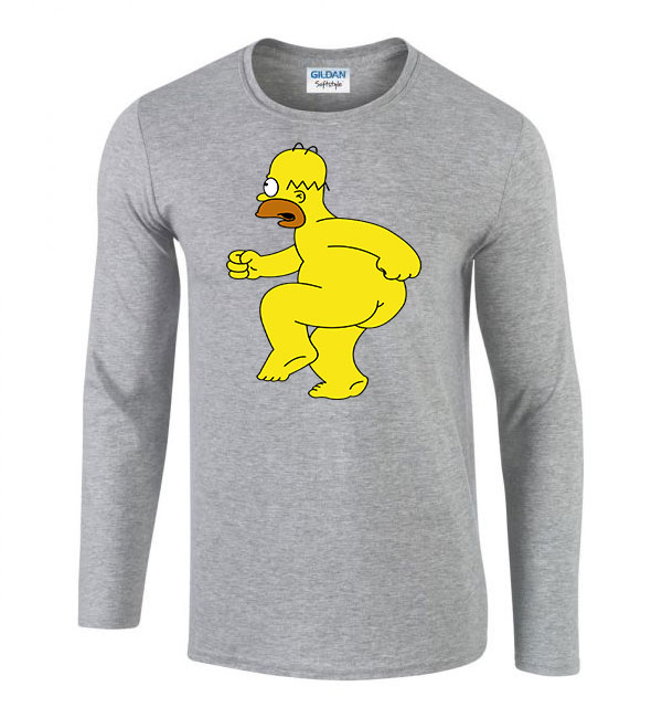 homer simpson Sportszürke Férfi Hosszú Ujjú Póló
