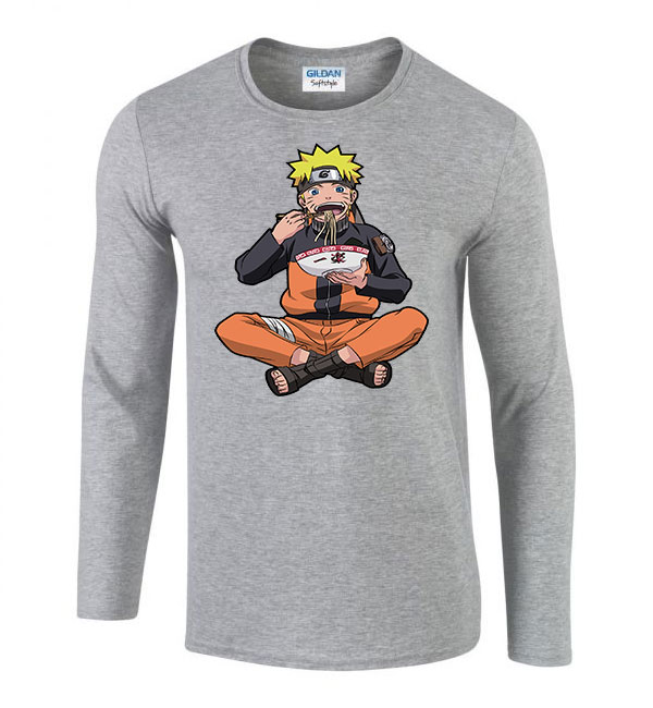 naruto Sportszürke Férfi Hosszú Ujjú Póló