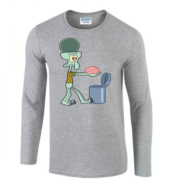 spongya bob tunyacsáp Sportszürke Férfi Hosszú Ujjú Póló