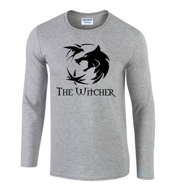 A Vaják The Witcher Sportszürke Férfi Hosszú Ujjú Póló