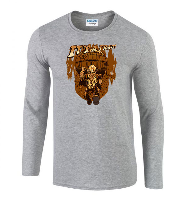 Star Wars Akbar admirális indiana jones humor Sportszürke Férfi Hosszú Ujjú Póló
