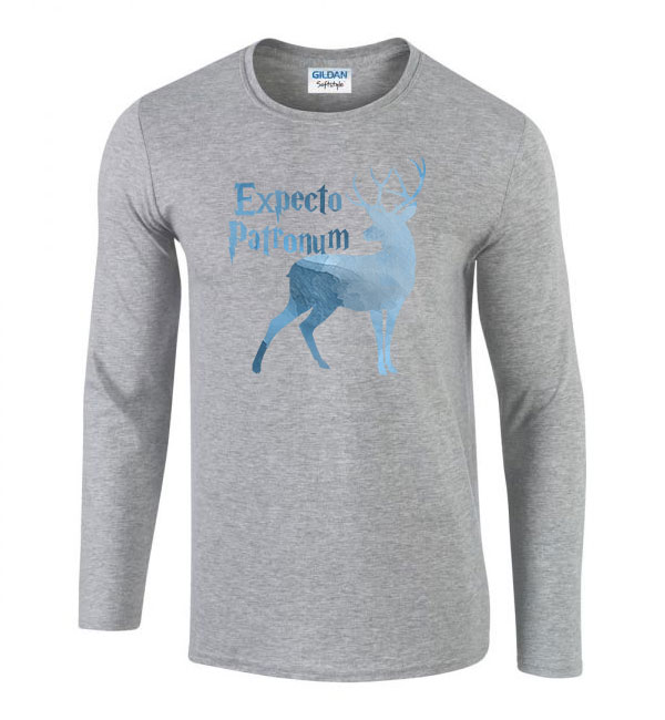 harry potter expecto patronum Sportszürke Férfi Hosszú Ujjú Póló