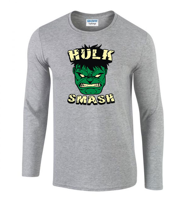 hulk smash avengers bosszúállók Sportszürke Férfi Hosszú Ujjú Póló