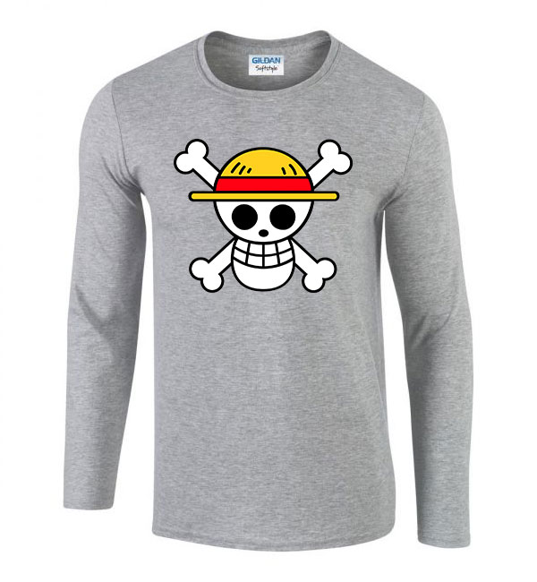 one piece Sportszürke Férfi Hosszú Ujjú Póló