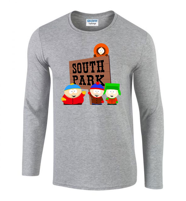 south park cartman kyle kenny stan Sportszürke Férfi Hosszú Ujjú Póló