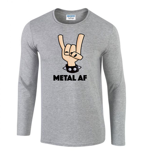 heavy metal as fuck Sportszürke Férfi Hosszú Ujjú Póló