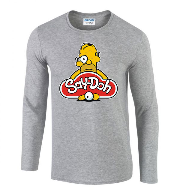 humor homer simpson play doh gyúrma Sportszürke Férfi Hosszú Ujjú Póló