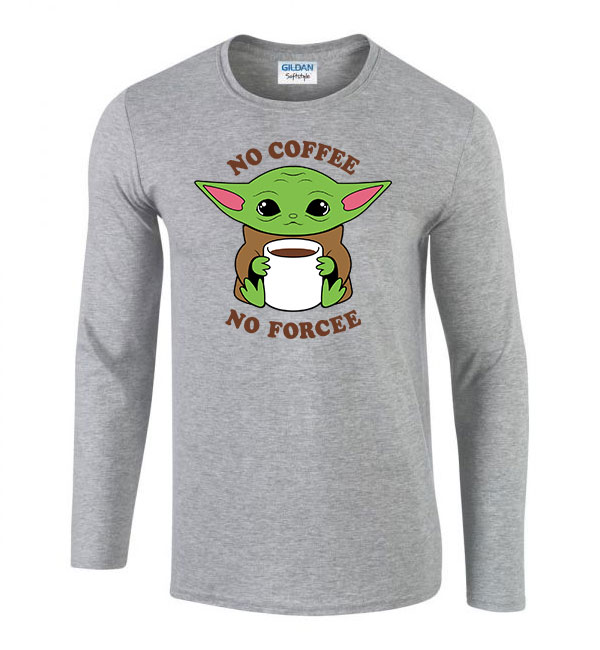 baba yoda baby yoda mandalorian Sportszürke Férfi Hosszú Ujjú Póló