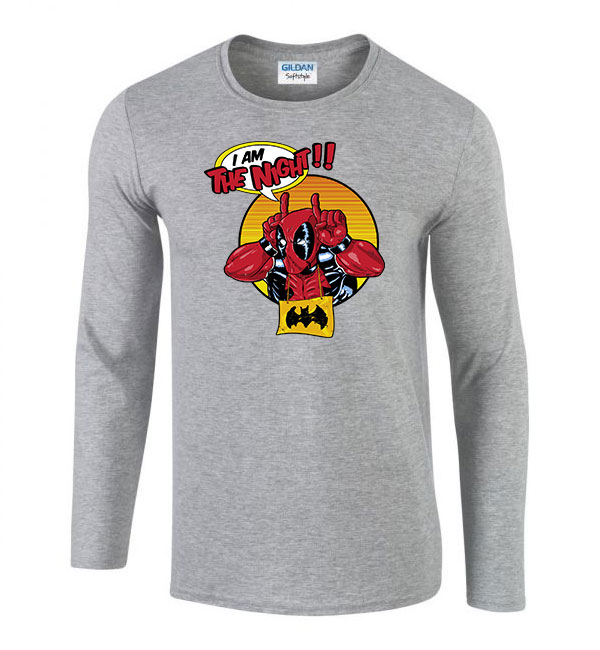 deadpool batman Sportszürke Férfi Hosszú Ujjú Póló
