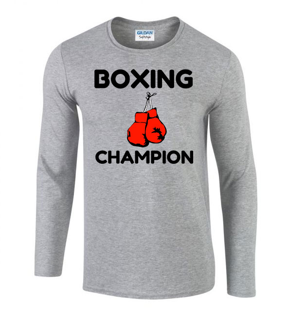 box boxolás boxoló Sportszürke Férfi Hosszú Ujjú Póló