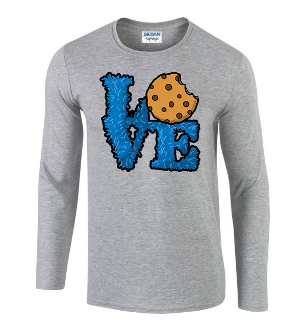 sütiszörny cookie love Sportszürke Férfi Hosszú Ujjú Póló