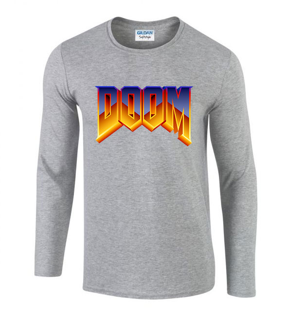 doomn Sportszürke Férfi Hosszú Ujjú Póló