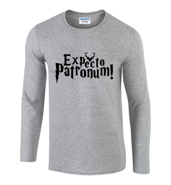 harry potter expecto patronum Sportszürke Férfi Hosszú Ujjú Póló