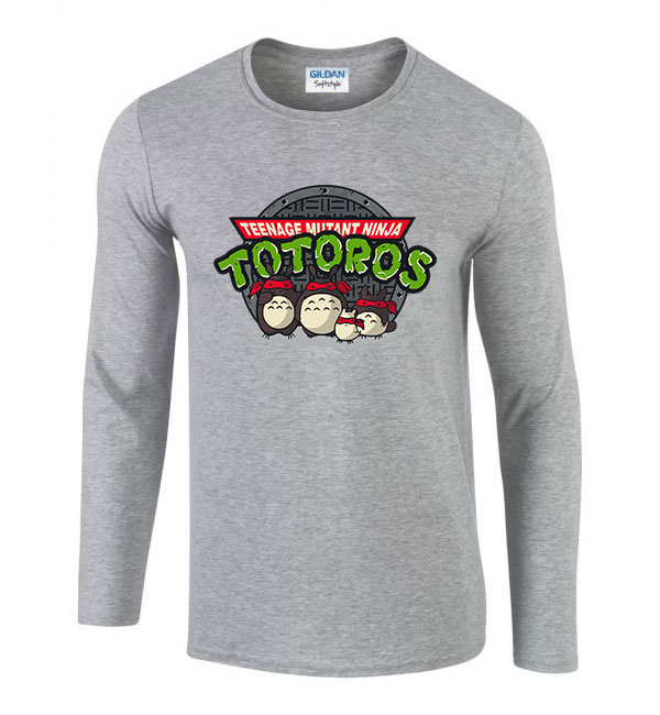 totoro totoros Sportszürke Férfi Hosszú Ujjú Póló