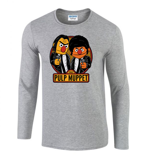 ponyvaregény muppets pulp fiction Sportszürke Férfi Hosszú Ujjú Póló