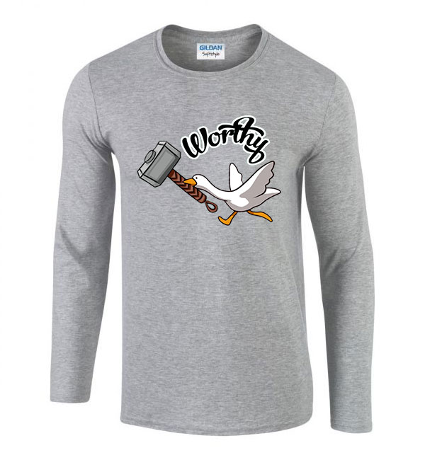 untilted goose game Sportszürke Férfi Hosszú Ujjú Póló