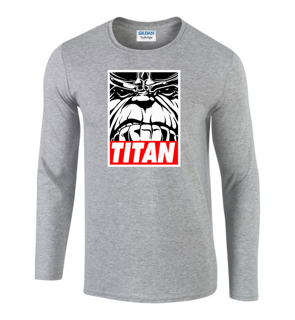 thanos titan avengers Sportszürke Férfi Hosszú Ujjú Póló