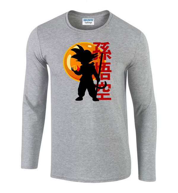 dragon ball son goku Sportszürke Férfi Hosszú Ujjú Póló
