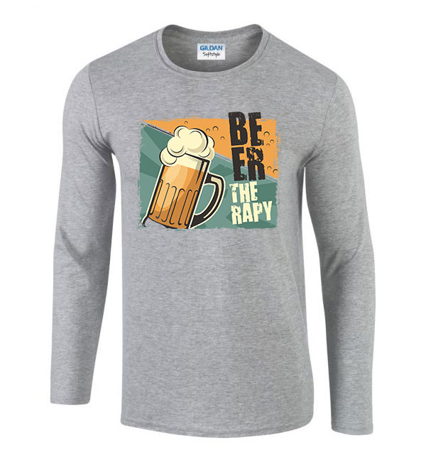 beer sör alkohol Sportszürke Férfi Hosszú Ujjú Póló
