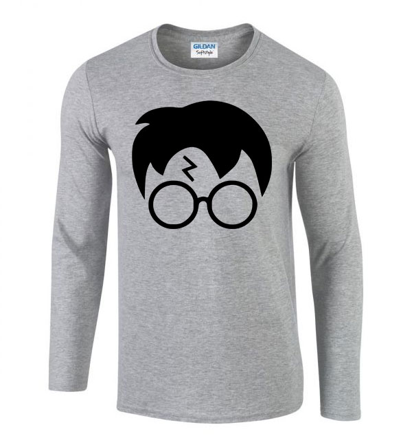 harry potter Sportszürke Férfi Hosszú Ujjú Póló