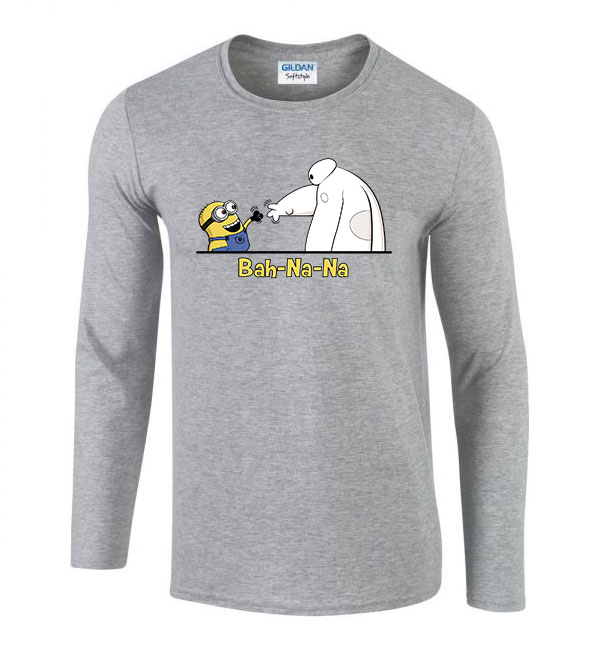 banana minion minyon minyonok baymax Sportszürke Férfi Hosszú Ujjú Póló